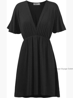 Kimono Short Sleeve Deep V Neck Casual Summer Dress Plus Size S-3XL